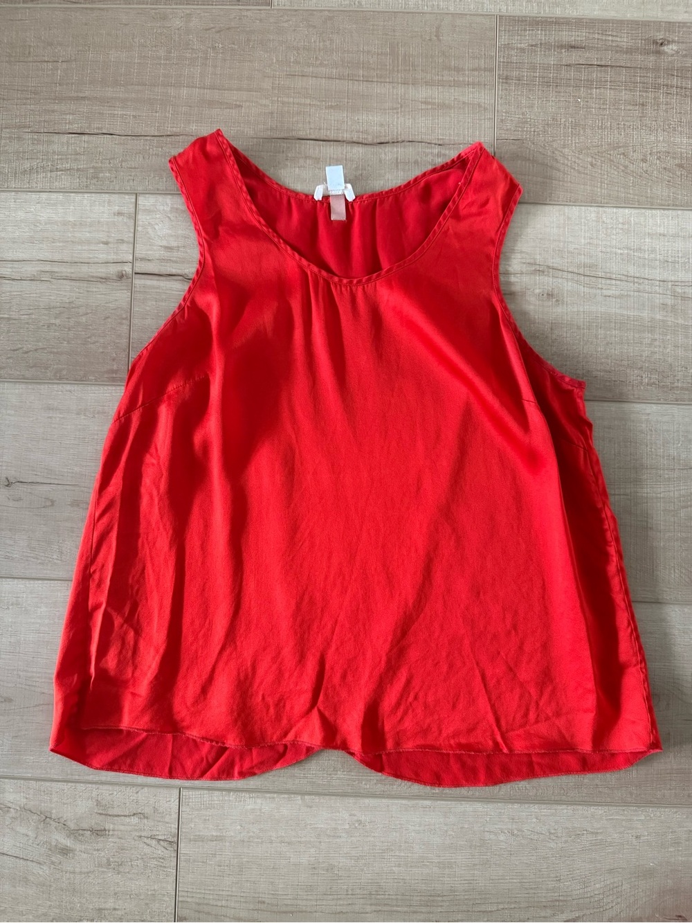 Lunya red washable silk pajama top